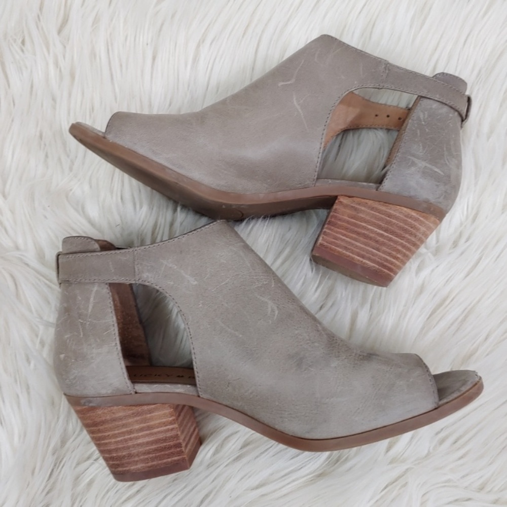 LUCKY BRAND LEATHER ANKLE BOOTIE SZ 6.5
